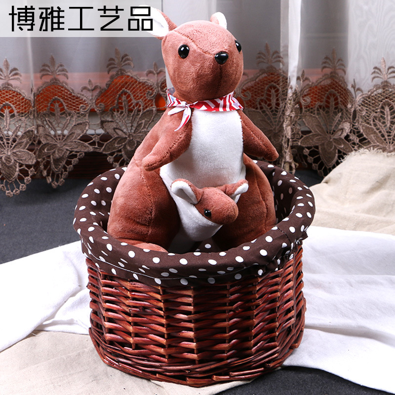 超市茶叶盆拖田园柳编草编花盆 花器绿植盆 盆栽园艺花篮liubiana