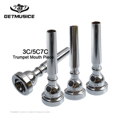 3C/5C/7C mouthpiece, trumpet accessories, commonly used metal copper trumpet mouthpiece, silver-plated and gold-plated mouthpiece, blowing mouthpiece
