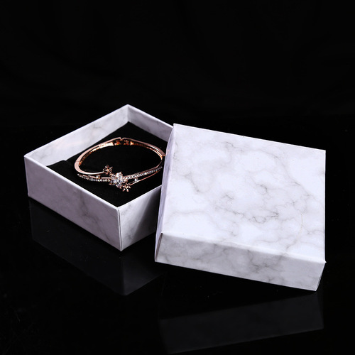Factory direct supply of creative marble printed gift boxes, ring jewelry heaven and earth cover cartons, customized wholesale packaging boxes