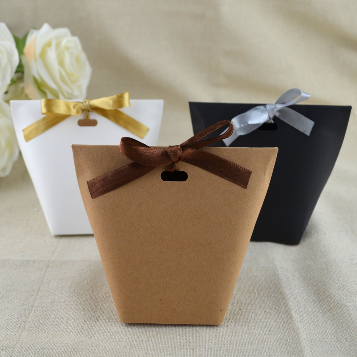 Small DIY Blank Kraft Paper Bag Mori Candy Bag Wedding Box Packaging