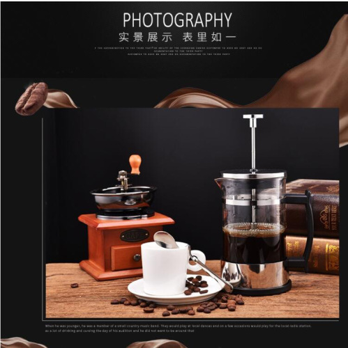 Factory direct supply double-layer stainless steel 304 French press pot American coffee pot convenient household teapot tea maker