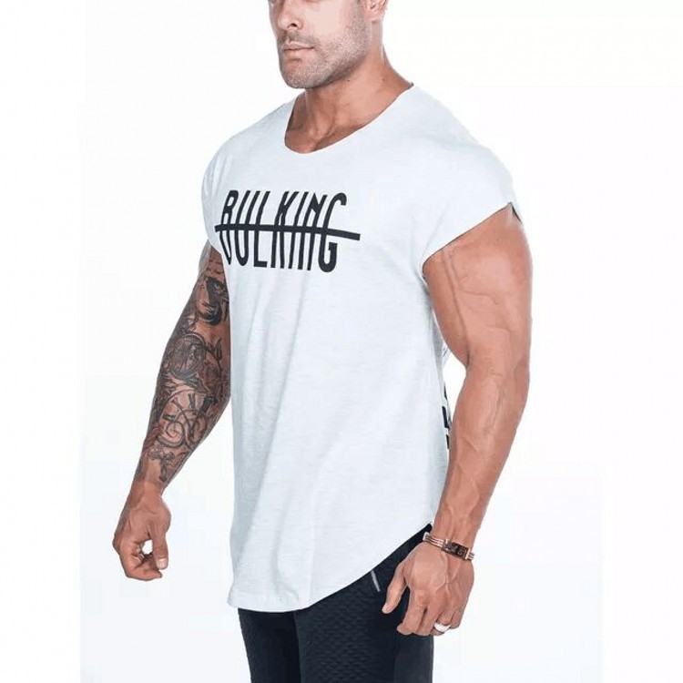 Bulking Printed Mens Designer Tshirts Exercise Clothing Summer Male