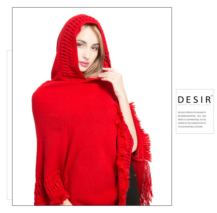 速卖通亚马逊热卖 大码针织套头衫批发 冬季仿羊绒披