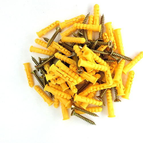 Xinshengda small yellow croaker plastic expansion tube expansion plug with self-tapping nails specifications 6mm8mm10mm expansion nail tube