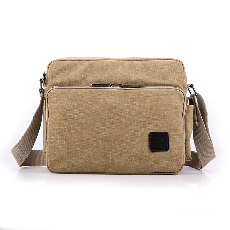 批發滿江紅經典簡約單肩斜跨包休閑斜挎帆布多功能旅行可放ipad包