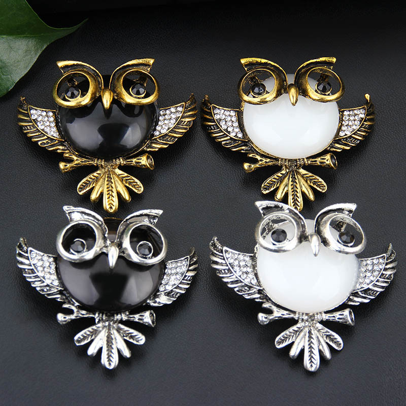 Fashion Rhinestone Owl Brooch Wholesale display picture 8