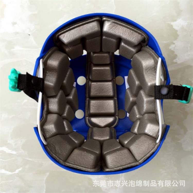 东莞厂家制作工地eva安全帽头盔内衬 eva内托头盔制品 自行车头盔