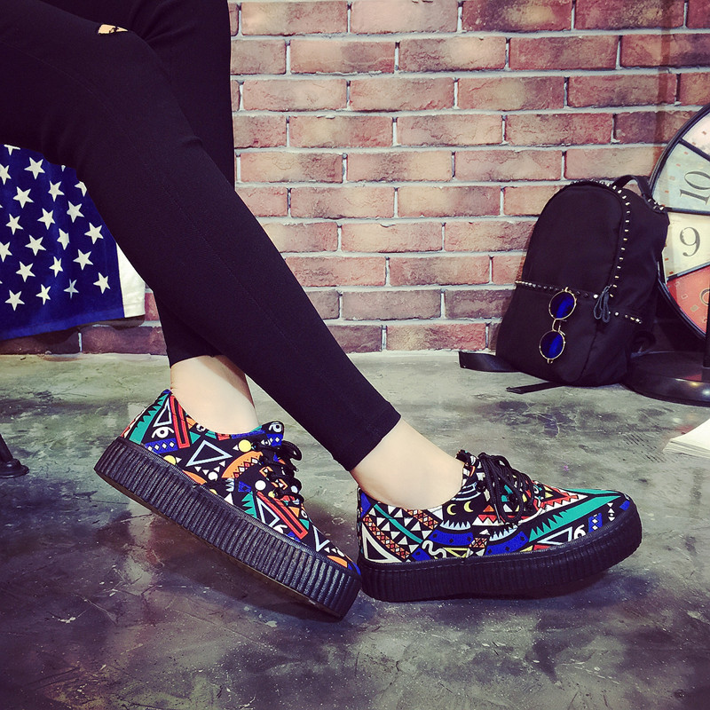 thick sole canvas shoes