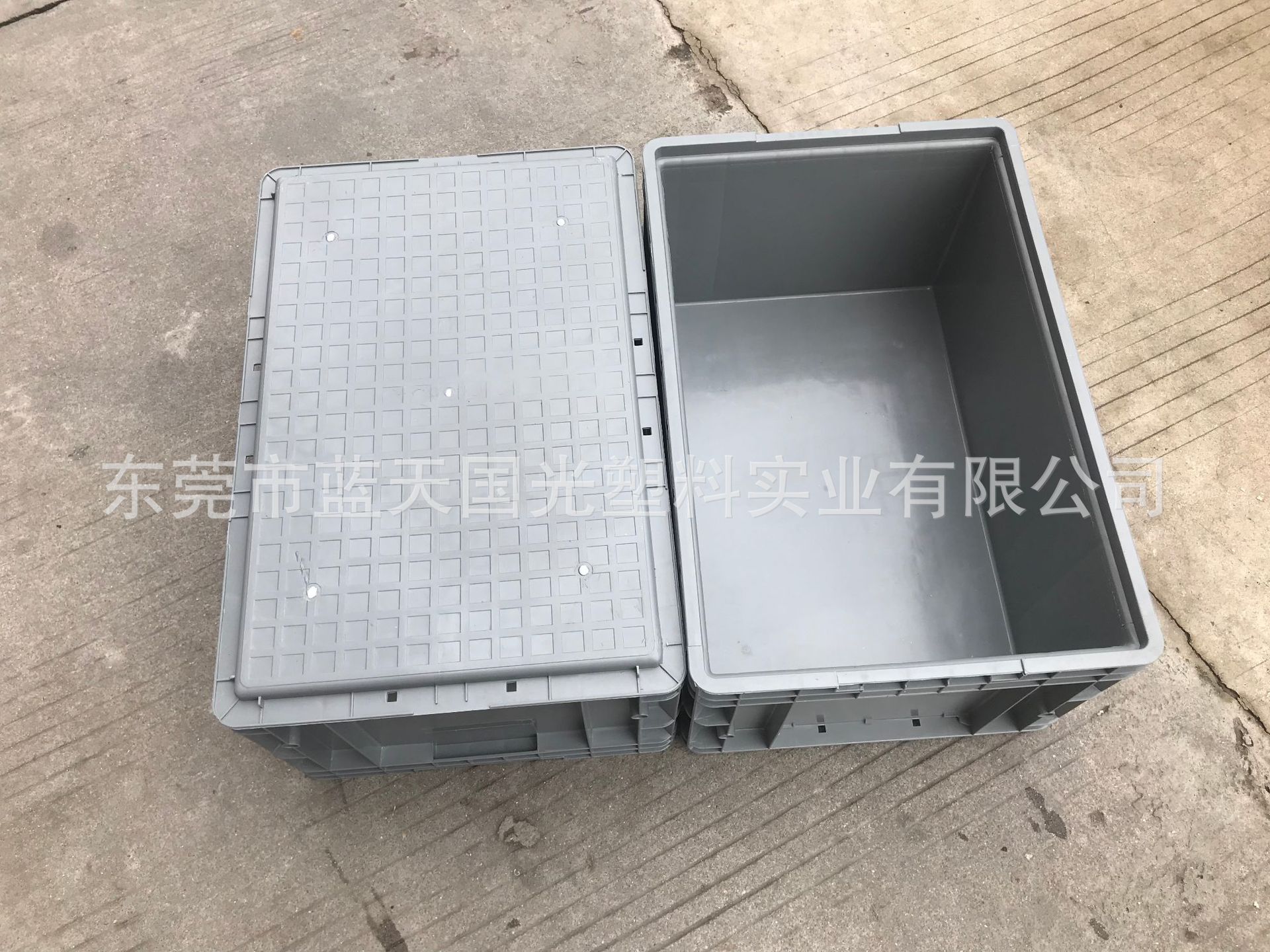 厂家批发上海江苏上汽大众灰色汽配箱 EU箱 加厚塑料物流箱运输箱