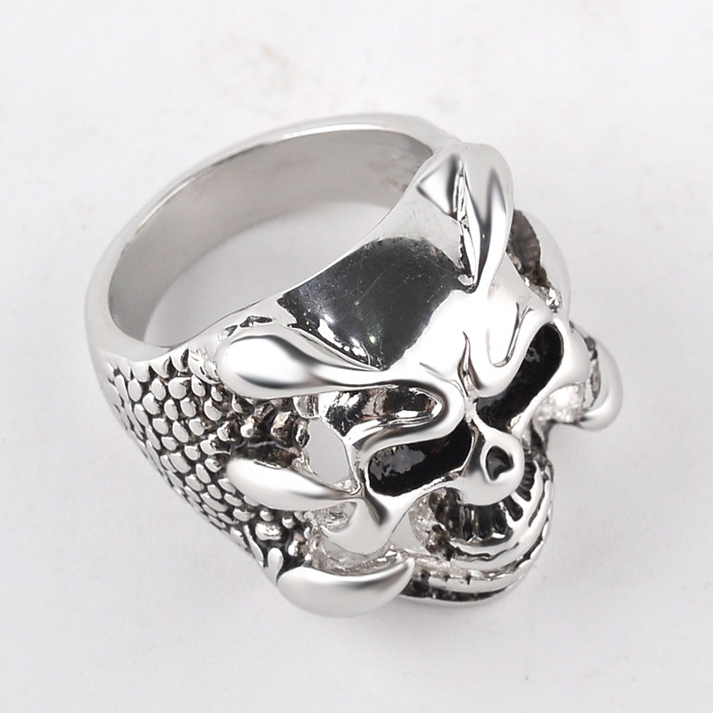 Fashion Rings Nihaojewelry Retro Skull Alloy Tail Ring Nihaojewerly Wholesale display picture 4