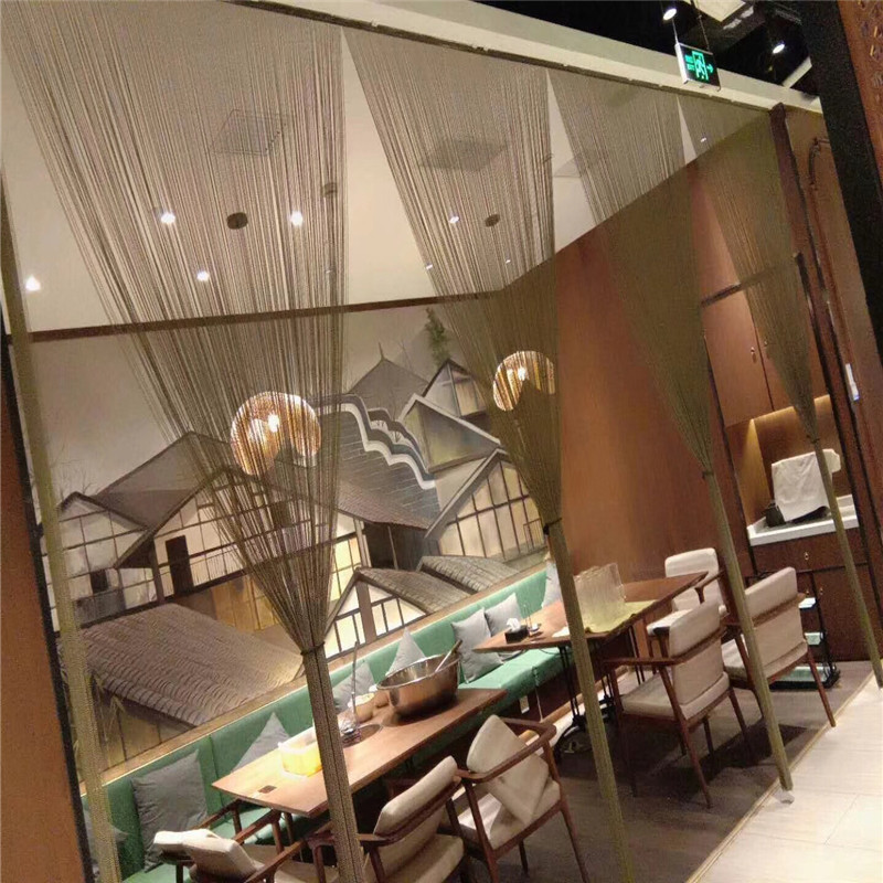 厂家定制：古铜色金属网帘 金属环形装饰网帘 吊顶用金属垂帘网