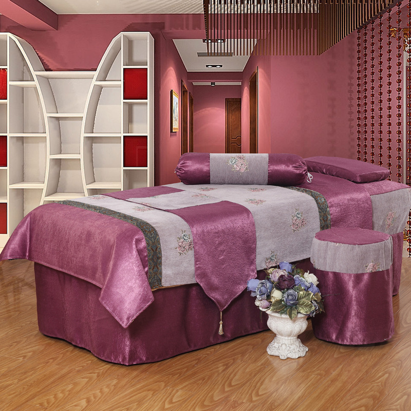 美容院專用美容床罩足浴按摩美體理療專用四件套 廠家直銷可訂做