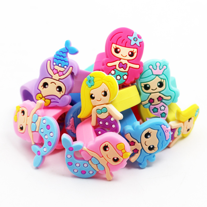 Cute Cartoon Character Mermaid Silica Gel Epoxy Rings display picture 4