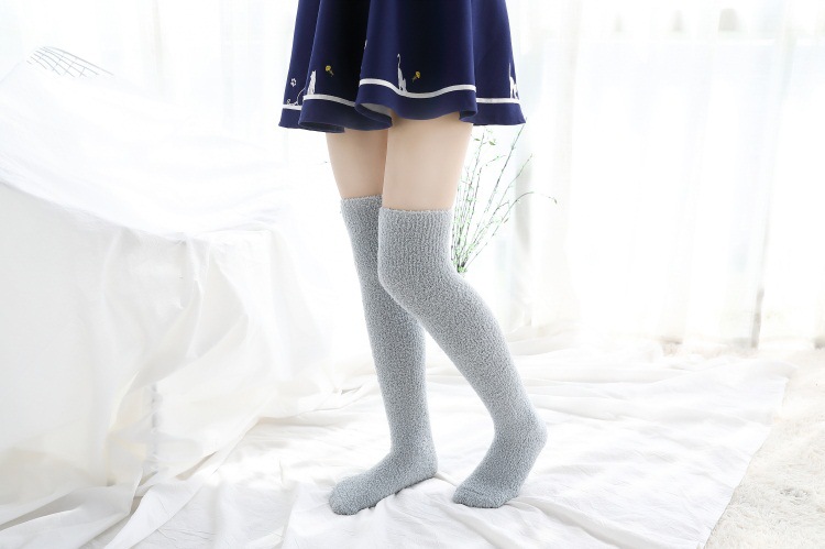 over knee thick warm striped socks  NSFN30495