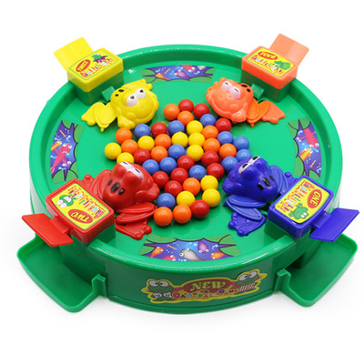 抖音同款青蛙吃豆玩具儿童桌面贪吃抢珠宝宝益智玩具厂家直销包邮