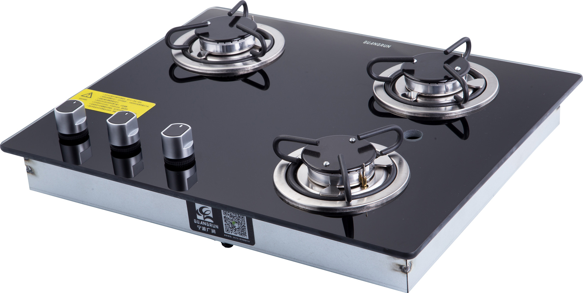 Ventas directas de fábrica Guangrun Genuine Kitchenware RV Estufa de gas Estufa de fuego de tres ojos Estufa de gas de escritorio GR-B007