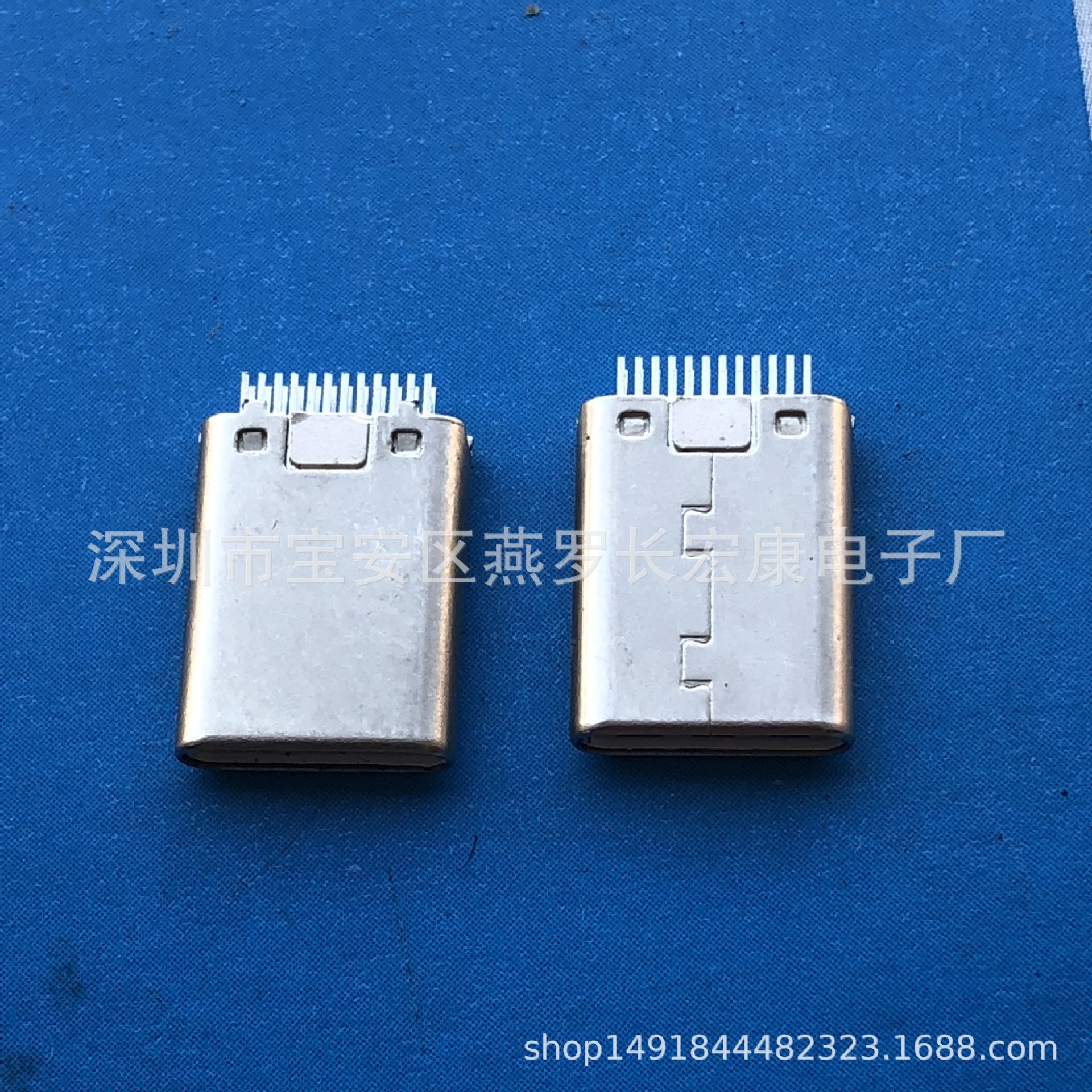 C TYPE 夹板插端式3.5-冲压壳 TYPE-C 24p 夹板铆压公头带接地-阿里巴巴