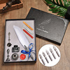 Retro writing brush, gift box, pen, set for St. Valentine's Day, European style, Birthday gift, wholesale