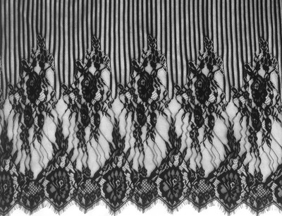 厂家现货面料爆款条纹蕾丝满幅睫毛蕾丝花边DIY服饰窗帘桌布辅料