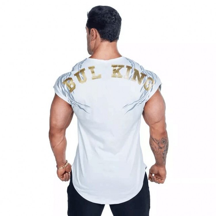 Bulking Printed Mens Designer Tshirts Exercise Clothing Summer Male