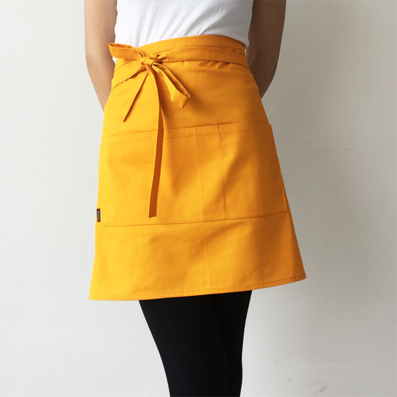 Moda coreana medio delantal trabajo cafetería chef Restaurante Camarero cocina supermercado logotipo personalizado