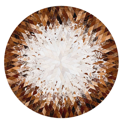 Animal fur texture round rug mat tea table mat hanging basket living room bedroom bed side rug crawling mat for children