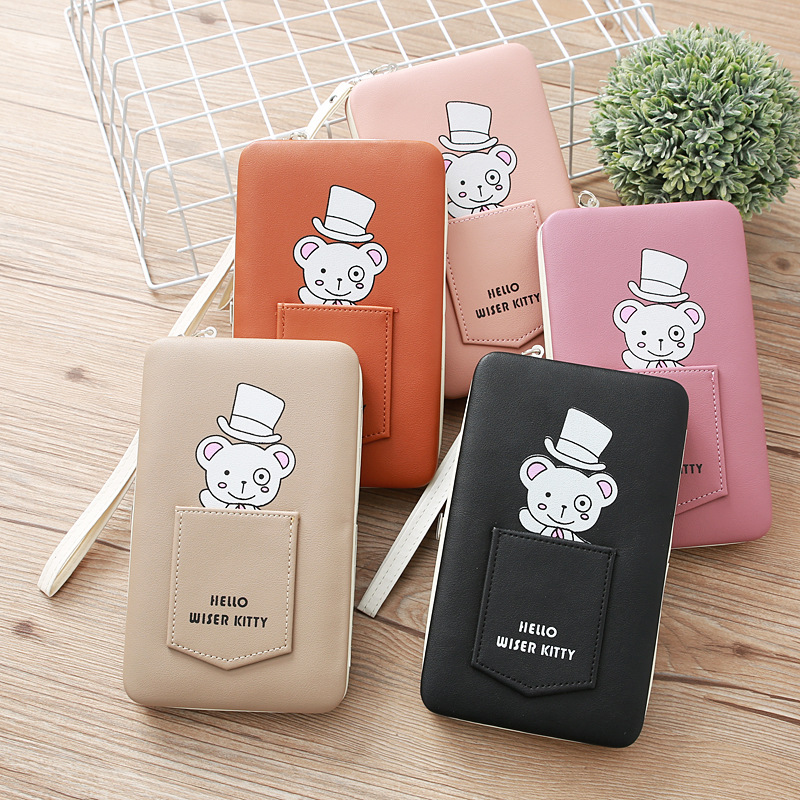 Korean Bear Printing Coin Purse display picture 21