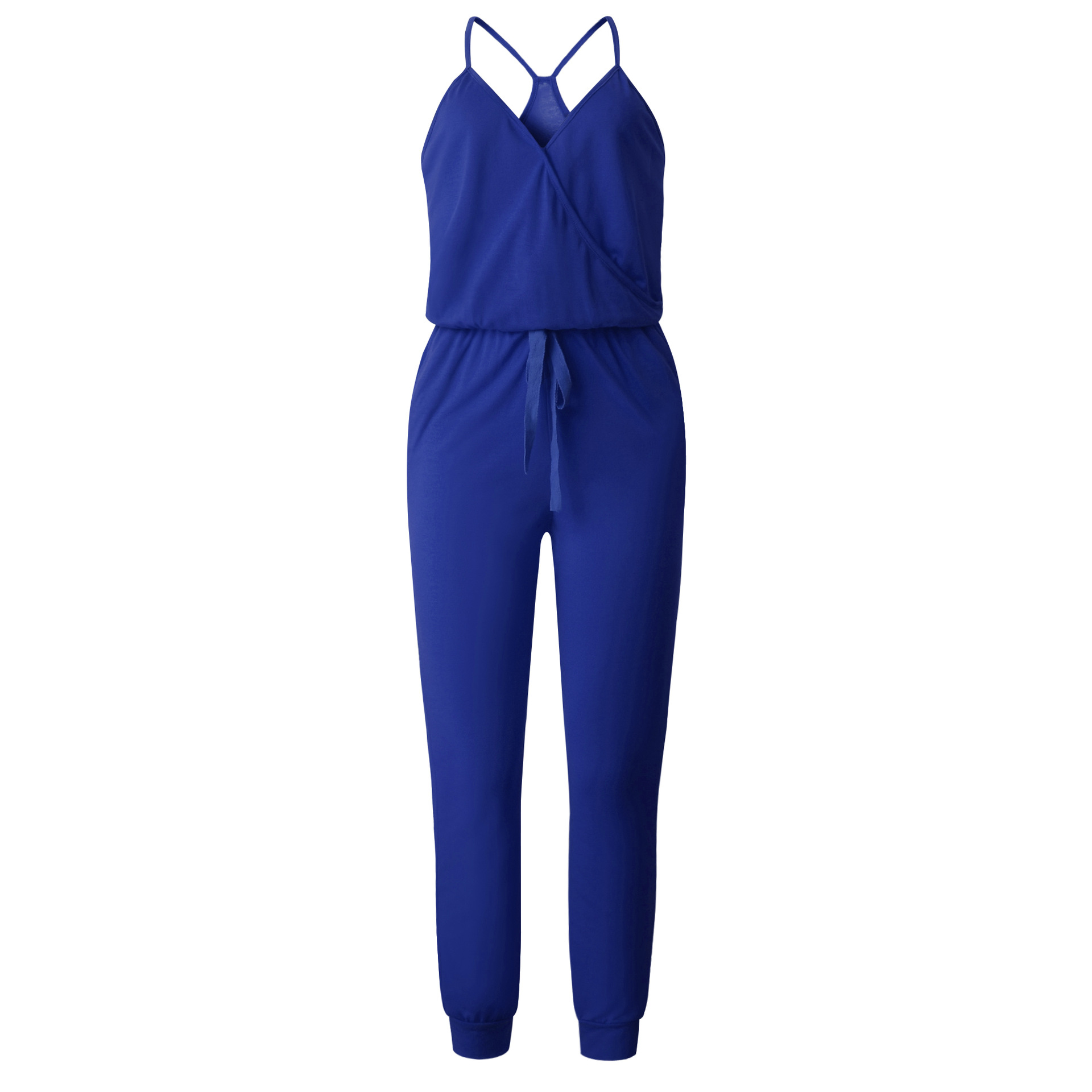 Women's Sexy Sleeveless Pockets V-Neck Romper-Style5