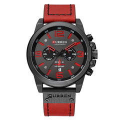 Curren/Carren 8314 men's watch sports six-hand quartz watch calendar men's watch waterproof belt watch
