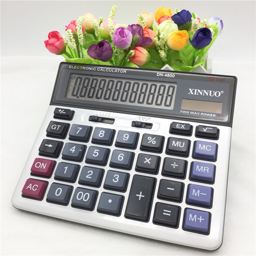 Trust DN-4800 Business Calculator Middle-Tier 12-Digit Solar Financial Bank Special Computer