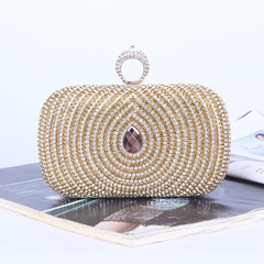 Cross-border Amazon Crystal Evening Bag Quality Model Diamond-encrusted Phoenix Eye Evening Bag Bridal Bridesmaid Bag Factory Direct Sales