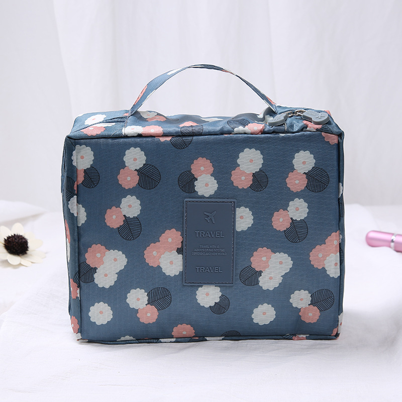 blue Daisy Portable Storage bag Wash bag A business travel travel oxford Square Aircraft package Cosmetic