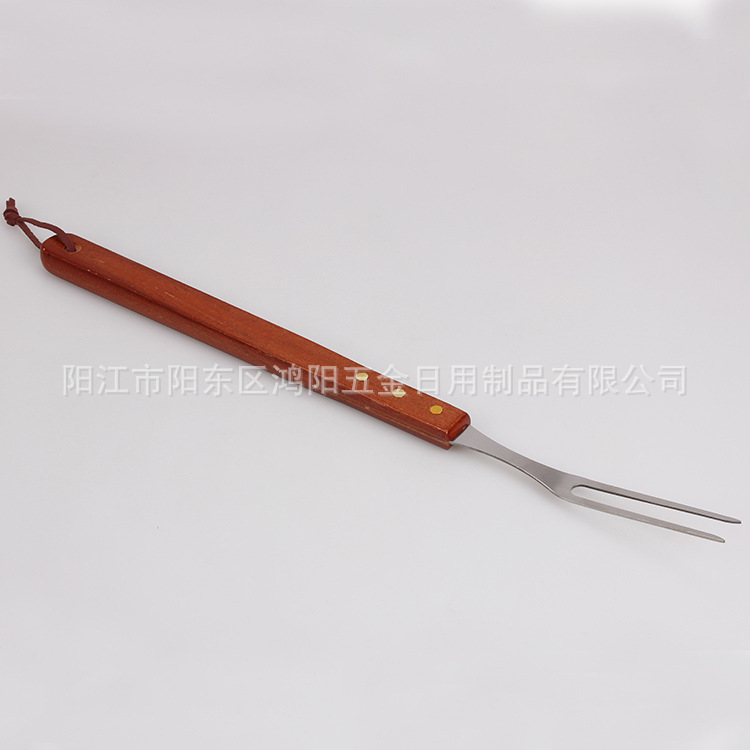 Fuente de la fábrica barbacoa Parrilla de acero inoxidable cuchillo y tenedor traje de barbacoa combinación de 2 piezas al aire libre camping barbacoa herramientas