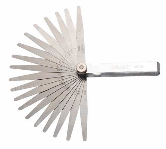 09405  23件套公英制塞尺,0.02~1.00mm,世达