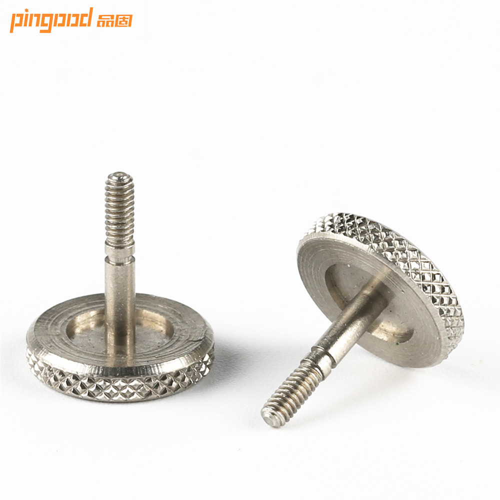 厂家定做手拧网状平头可调节螺钉 快拆滚花平头旋钮不锈钢螺丝M4