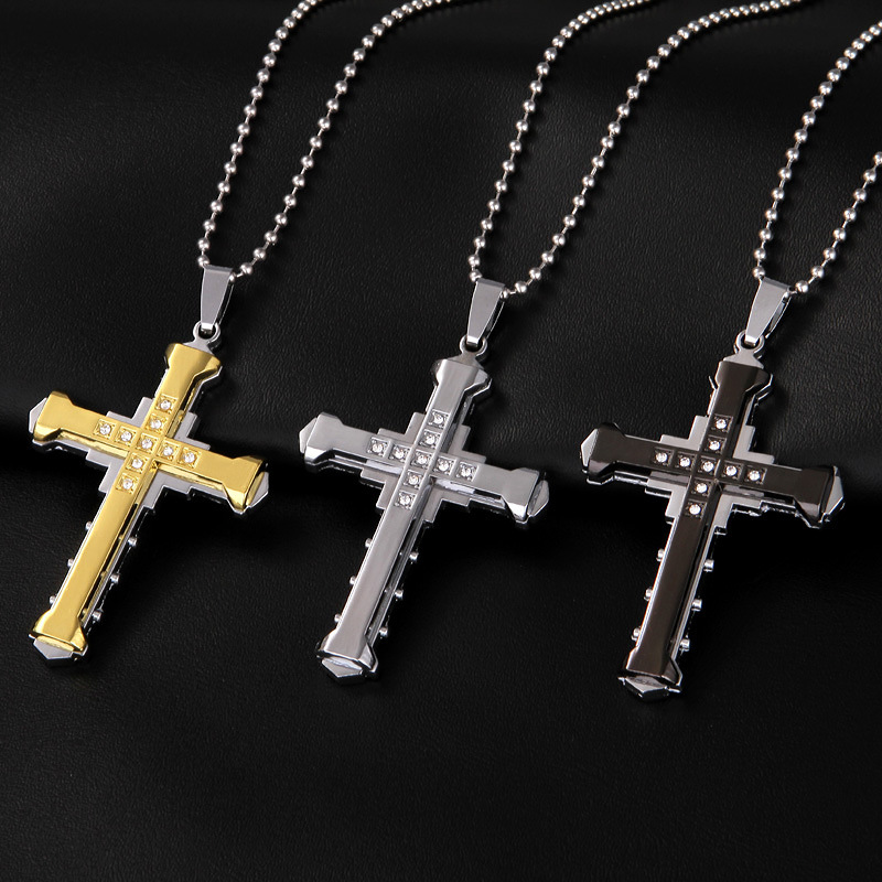 Wholesale Great Necklaces & Pendants For Men Jewelry Gold/Silver/Black