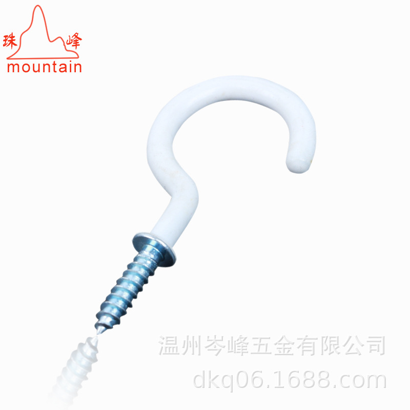 Fábrica en stock suministro directo de plástico recubierto de plástico gancho de la taza de color recubierto de plástico gancho de protección del medio ambiente de plástico PP gancho para transfronterizo