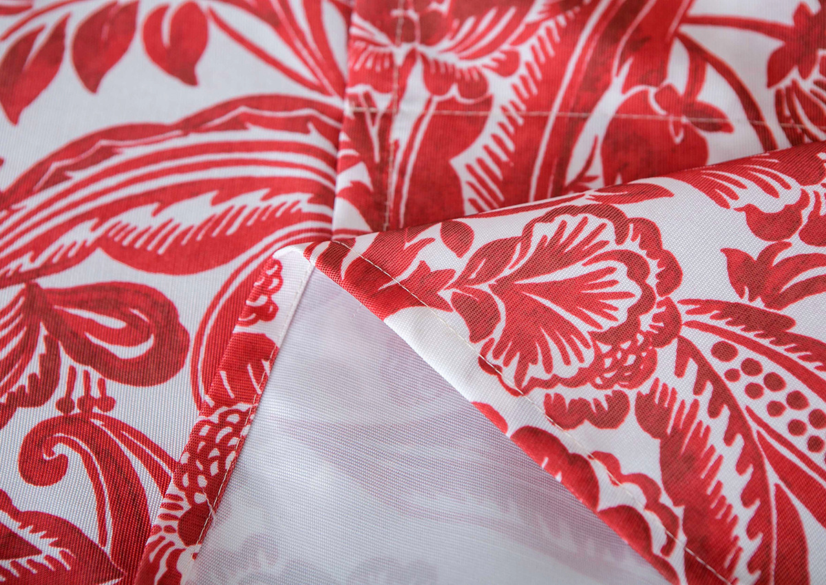 红色孔雀花围裙