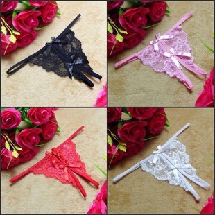 Sexy lingerie Temptation sexy Lace Ms. fun underwear Butterfly Festival T pants open file T-back