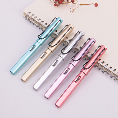 多彩金属塑料款学生正姿钢笔 办公宝珠笔 可定制LOGO|ms