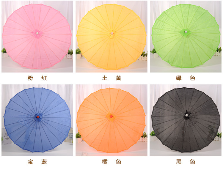 Wedding products, wedding products, wedding products, wedding products, wedding products, creative oil-paper umbrellas, silk cloth wooden handle umbrellas, Chinese-style ceiling decorative umbrellas, retro stage cheongsam performance craft umbrellas detail image 9