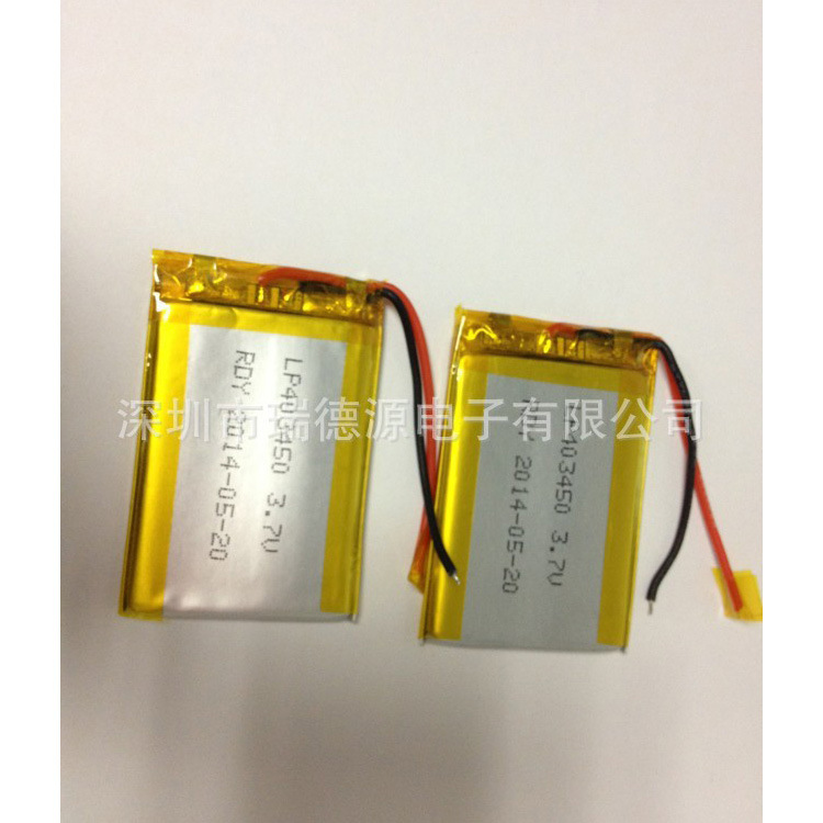 厂家直销 电池 403450聚合物车载锂电池组 3.7 可定  制 锂电池