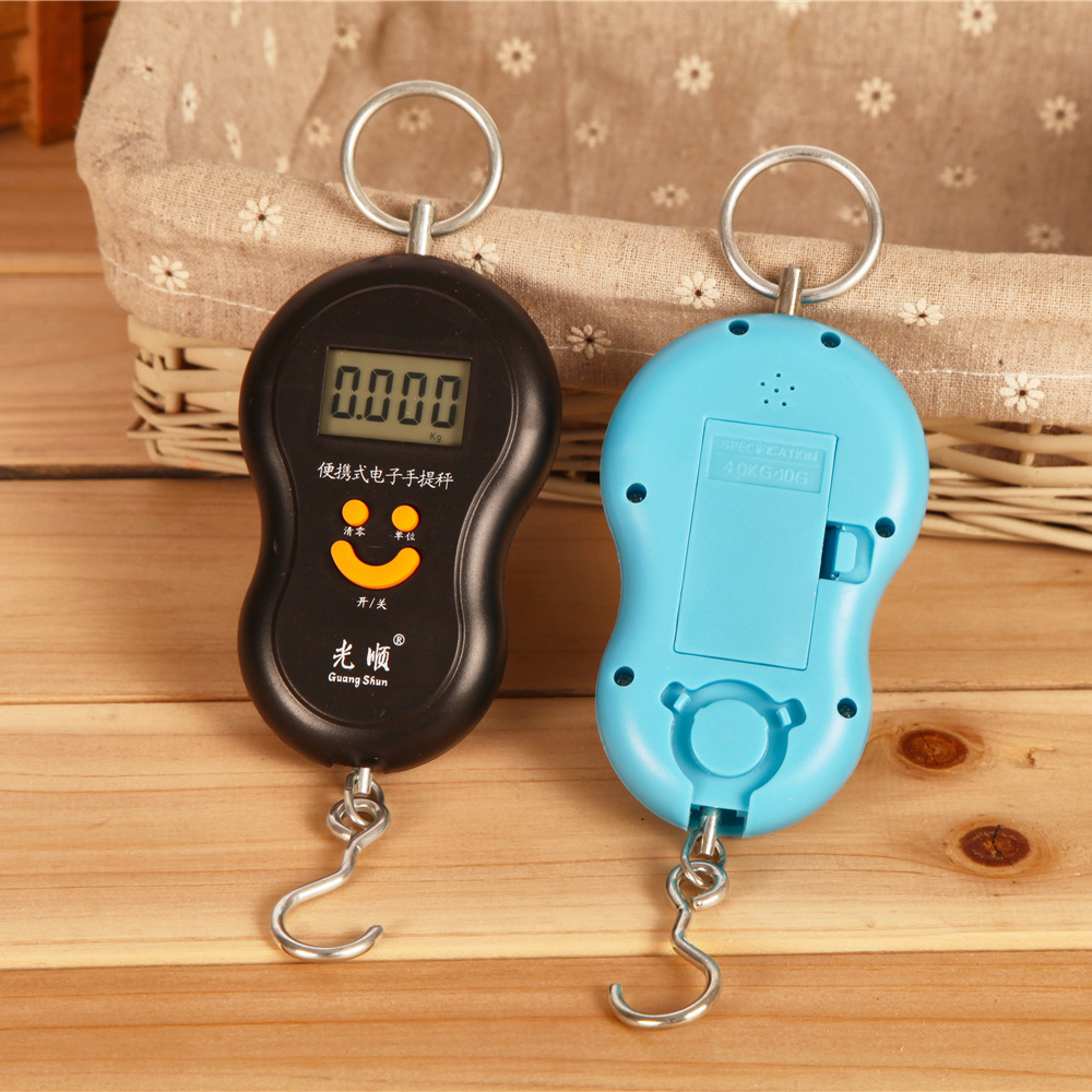 A50Kg 背光葫芦称手提秤 便携式电子挂秤 中文快递包裹秤  行李秤