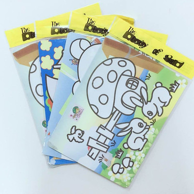 厂家直销20.5*27.5cm特大号彩底沙画黄底沙画 幼儿园手工坊热款|ru