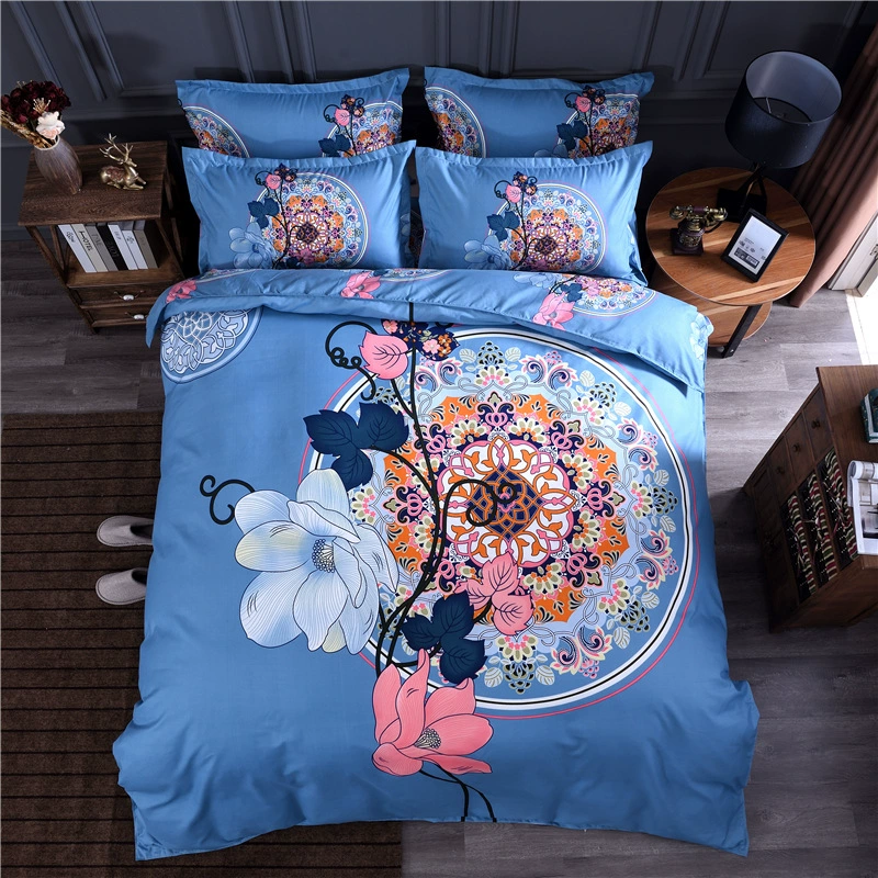 Комплект: хлопковая простыня, покрывало, комплект из 4 предметов