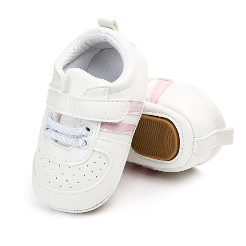 Autumn new children's shoes for boys and girls leather white shoes Velcro baby shoes non-slip baby toddler shoes 2044