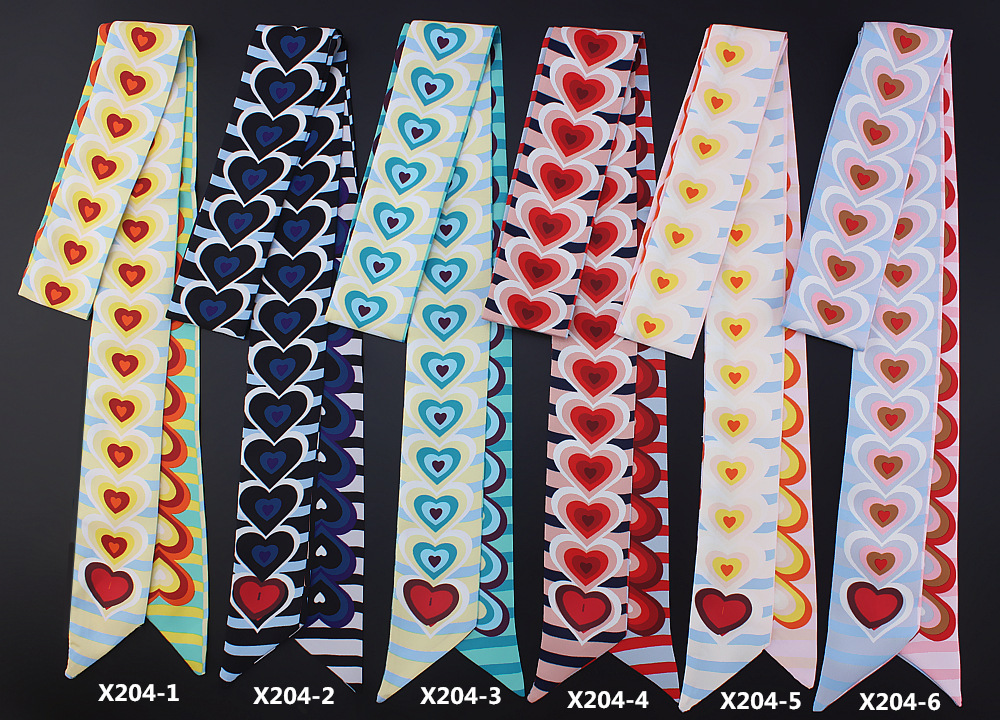 120cm Langer Damenschal Seiden-Stirnband Modisches Bandana Taschenband Accessoire Haarschal Dekoratives Seidenband für Frauen – Detail 2