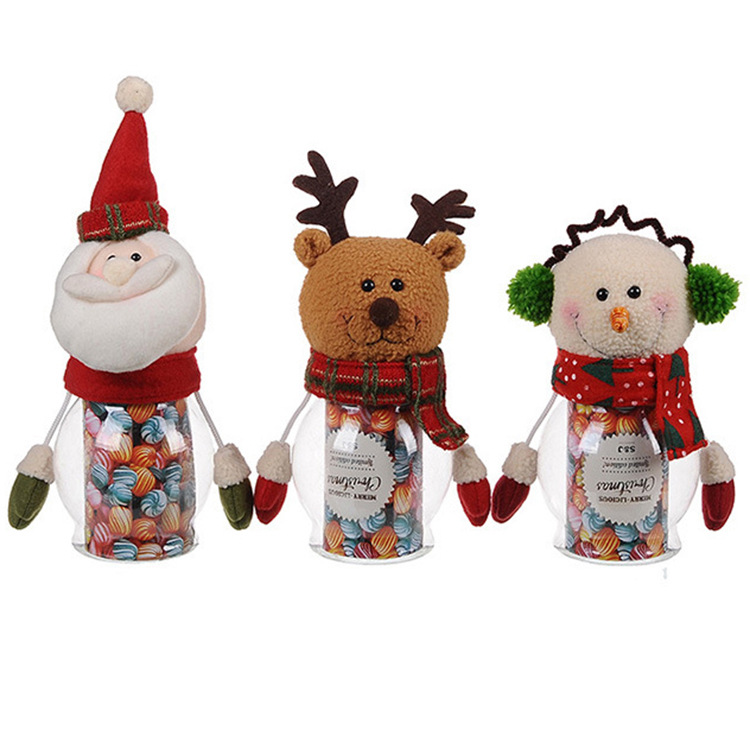 Caja de dulces navideña con forma de Santa Claus, plástico image 1