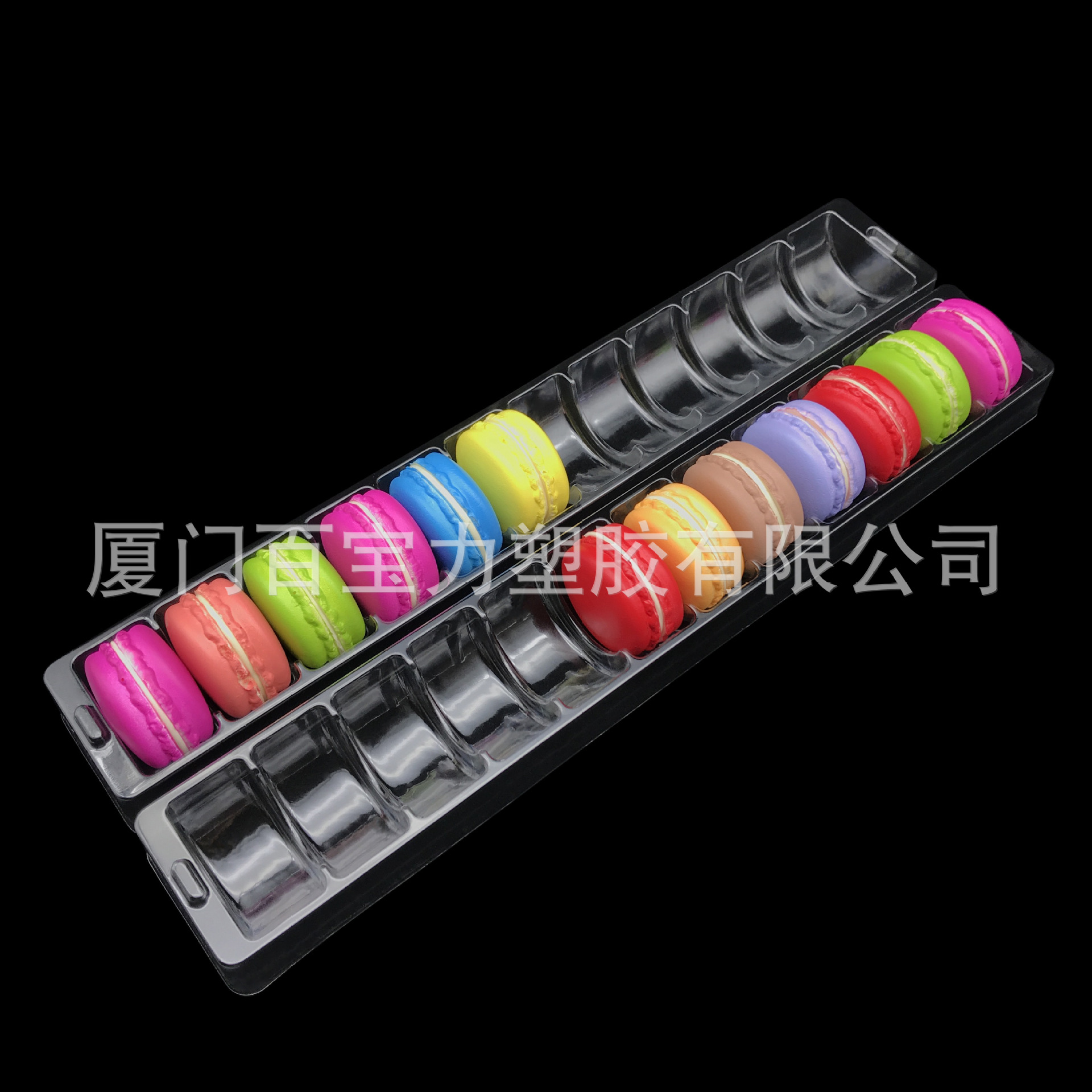 12个装马卡龙包装盒 PET吸塑包装盒 饼干包装盒 透明吸塑盒塑料盒