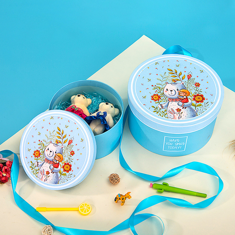 北欧风ins圣诞雪人圆形礼物盒子男女通用送礼礼盒 杭州同城配送